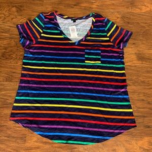Torrid rainbow striped T-shirt